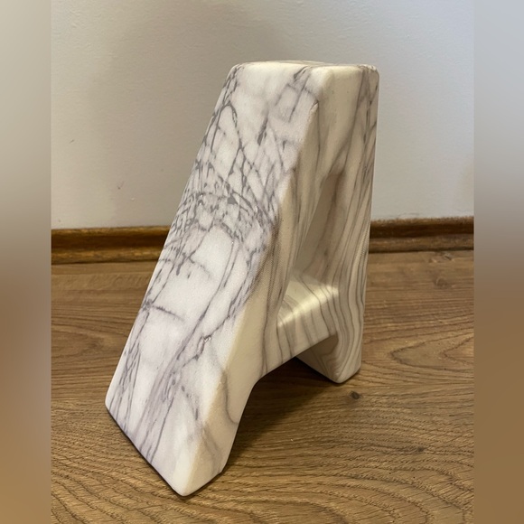 Langley Street “A” & “Z” Ceramic Faux Marble Bookends from Wayfair - Picture 5 of 8
